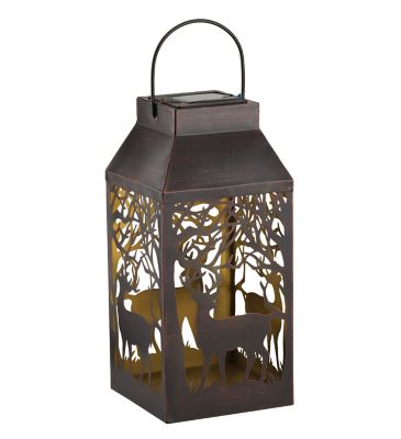 Regal Art & Gift Shadow Solar Lantern Square Deer