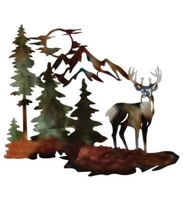 Regal Art & Gift Metallic Lodge Wall Decor Deer