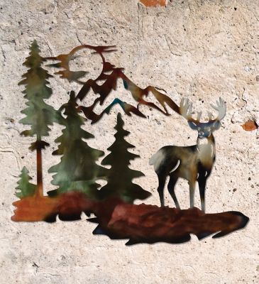 Image showing  Metallic Lodge Wall Decor, Deer
