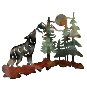 Regal Art & Gift Metallic Lodge Wall Decor Wolf