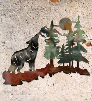 Image showing  Metallic Lodge Wall Decor, Wolf