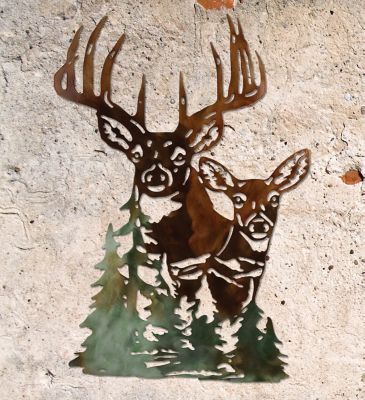 Image showing  Metallic Lodge Wall Decor, Buck