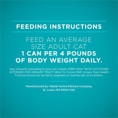 Image showing 6 th Purina ONE Urinary Tract Health, Natural Pate Wet Cat Food, Urinary Tract Health Beef & Liver Recipe, 3 oz. Pull-Top Can