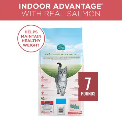 Image showing 5 th Purina ONE +Plus Indoor Advantage With Real Salmon No. 1 Ingredient, High Protein Cat Food,7 lb. Bag