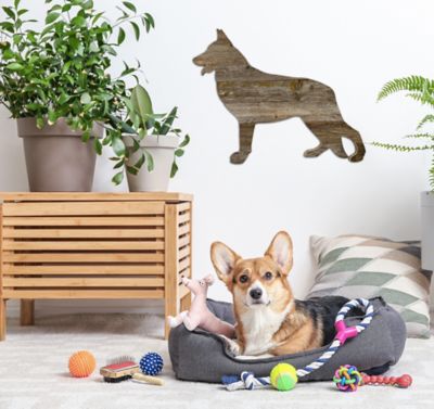 Image showing 2 th Barnwood USA Rustic Farmhouse 12 in. German Shepherd Cutout Reclaimed Wood Silhouette