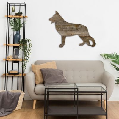 Image showing  Rustic Farmhouse 24 in. German Shepherd Cutout Reclaimed Wood Silhouette