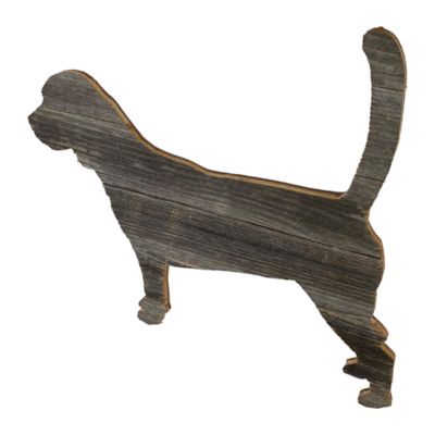 Image showing 1 th Barnwood USA Rustic Farmhouse 24 in. Beagle Cutout Reclaimed Wood Silhouette