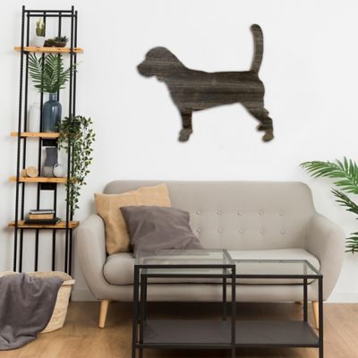 Image showing 3 th Barnwood USA Rustic Farmhouse 24 in. Beagle Cutout Reclaimed Wood Silhouette