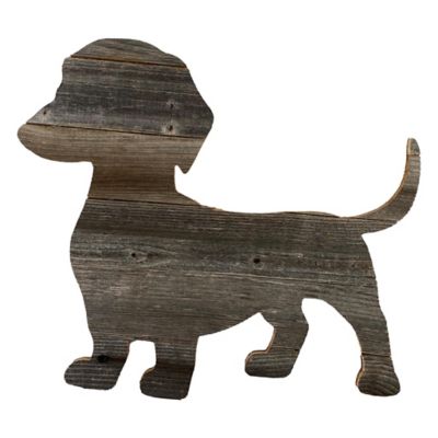 Barnwood USA Rustic Farmhouse 12 in. Dachshund Cutout Reclaimed Wood Silhouette