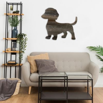 Image showing  Rustic Farmhouse 24 in. Dachshund Cutout Reclaimed Wood Silhouette