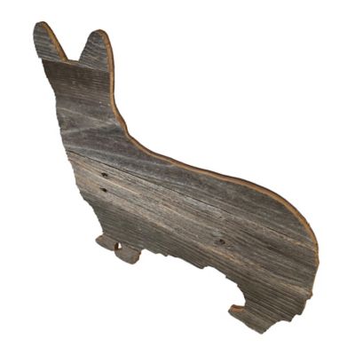 Image showing  Rustic Farmhouse 12 in. Welsh Corgi Cutout Reclaimed Wood Silhouette