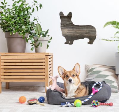 Image showing  Rustic Farmhouse 12 in. Welsh Corgi Cutout Reclaimed Wood Silhouette