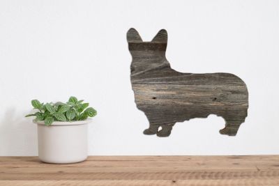 Image showing  Rustic Farmhouse 18 in. Welsh Corgi Cutout Reclaimed Wood Silhouette