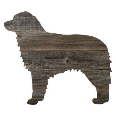 Barnwood USA Rustic Farmhouse 18 in. Australian Shepherd Cutout Reclaimed Wood Silhouette