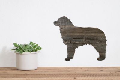 Image showing  Rustic Farmhouse 18 in. Australian Shepherd Cutout Reclaimed Wood Silhouette
