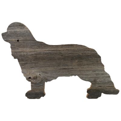 Barnwood USA Rustic Farmhouse 18 in. Cavalier King Charles Spaniel Cutout Reclaimed Wood Silhouette