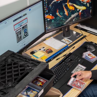 Image showing 6 th UbeCube Grabinet 1 x 2 Crate with Storage Bins, 210012-GBK-BK-BK