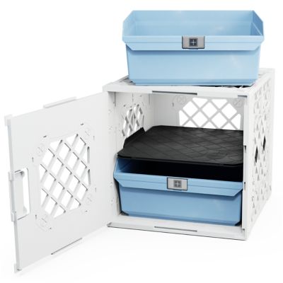 UbeCube Grabinet 1 x 2 Crate with Storage Bins, 210012-GBK-WH-SB