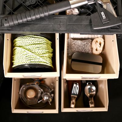 Image showing  Grabinet 2 x 2 Crate with Storage Bins, 210022-GBK-BK-BK