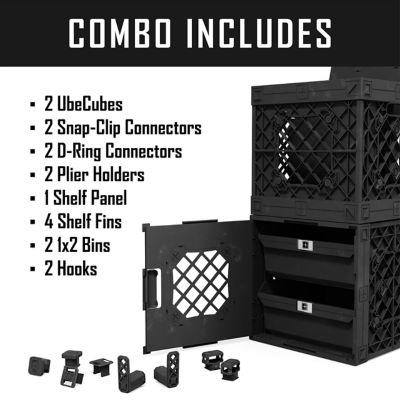 Image showing  Combo Pack 01 includes two crates, two bins along with accessories, 210013-GBKB-BK