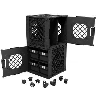 Image showing  Combo Pack 02 includes two crates, four bins along with accessories, 220001-CO2-BK