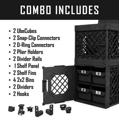 Image showing  Combo Pack 02 includes two crates, four bins along with accessories, 220001-CO2-BK