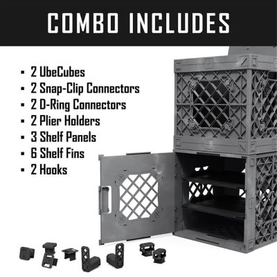 Image showing  Combo Pack 03 includes two crates, four dividers, shelves and accessories, 220001-CO3-GY