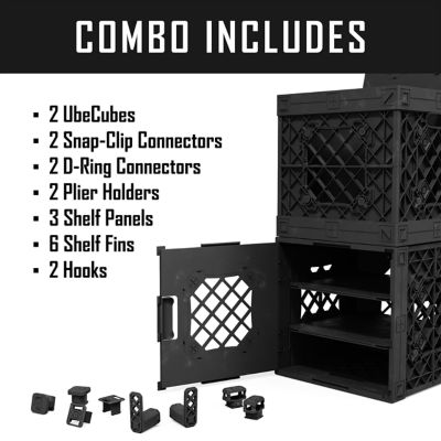 Image showing  Combo Pack 03 includes two crates, four dividers, shelves and accessories, 220001-CO3-BK