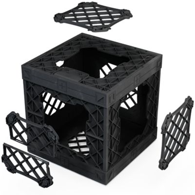 Image showing 6 th UbeCube UC01 Collapsible Crate with Hinged Lid, 200100-UC01-BK