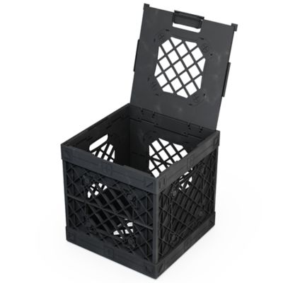 Image showing 7 th UbeCube UC01 Collapsible Crate with Hinged Lid, 200100-UC01-BK