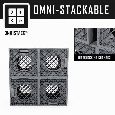 Image showing  UC01 Collapsible Crate with Hinged Lid, 200100-UC01-GY