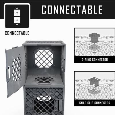 Image showing 5 th UbeCube UC01 Collapsible Crate with Hinged Lid, 200100-UC01-GY