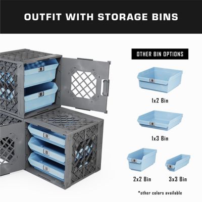 Image showing 7 th UbeCube UC01 Collapsible Crate with Hinged Lid, 200100-UC01-GY