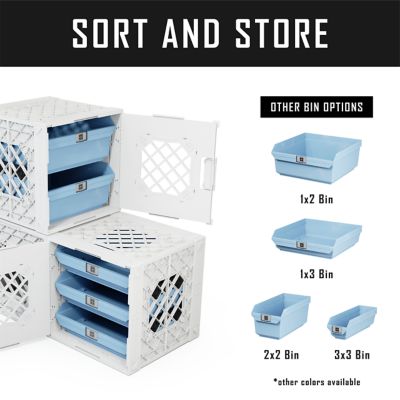 Image showing  UC01 Collapsible Crate with Hinged Lid, 200100-UC01-WH