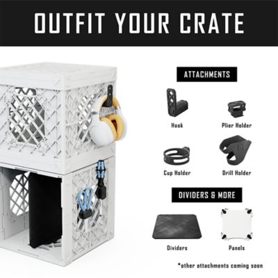 Image showing  UC01 Collapsible Crate with Hinged Lid, 200100-UC01-WH