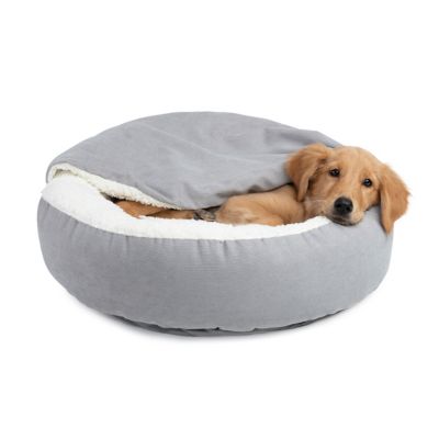 Image showing 0 th Sherry Kline Soft Sherpa Round Pet Bed with Hoodie