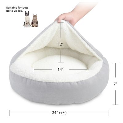 Image showing 3 th Sherry Kline Soft Sherpa Round Pet Bed with Hoodie