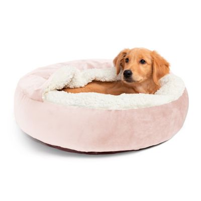 Sherry Kline Soft Sherpa Round Pet Bed with Hoodie