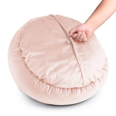 Image showing  Soft Sherpa Round Pet Bed with Hoodie