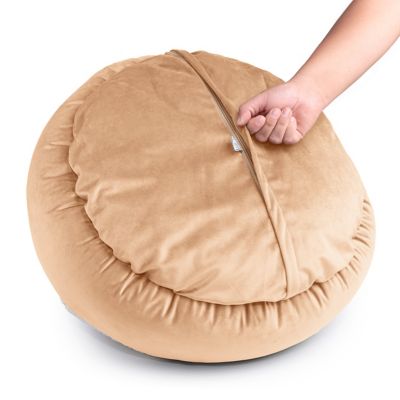 Image showing  Soft Sherpa Round Pet Bed with Hoodie