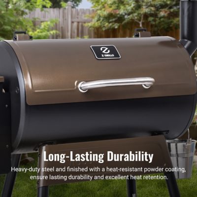 Image showing  8-in-1 BBQ Wood Fire Pellet Grill and Smoker, Black/Bronze