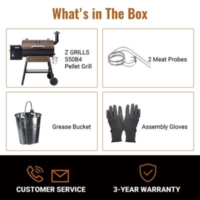 Image showing 8 th Z GRILLS 8-in-1 BBQ Wood Fire Pellet Grill and Smoker, Black/Bronze