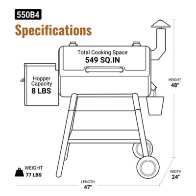 Image showing 9 th Z GRILLS 8-in-1 BBQ Wood Fire Pellet Grill and Smoker, Black/Bronze