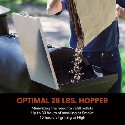 Image showing  8-in-1 BBQ Wood Fire Pellet Grill and Smoker, Black/Silver