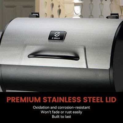 Image showing  8-in-1 BBQ Wood Fire Pellet Grill and Smoker, Black/Silver