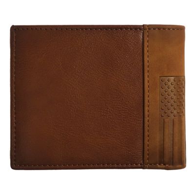 Image showing  Front Flip Bifold With ID Window Embossed Flag Rfid