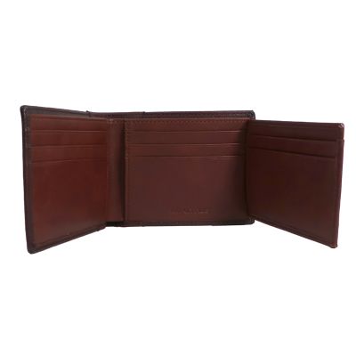 Image showing  Front Flip Bifold With ID Window Embossed Flag Rfid