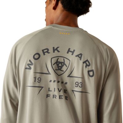 Image showing  Rebar Heat Fighter Work Hard Long Sleeve T-Shirt