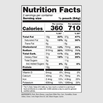 Image showing  Pro Adventure Meal Pork Chile Verde