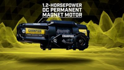 Image showing  XL 3500 lb. ATV and UTV Synthetic Rope Winch Kit